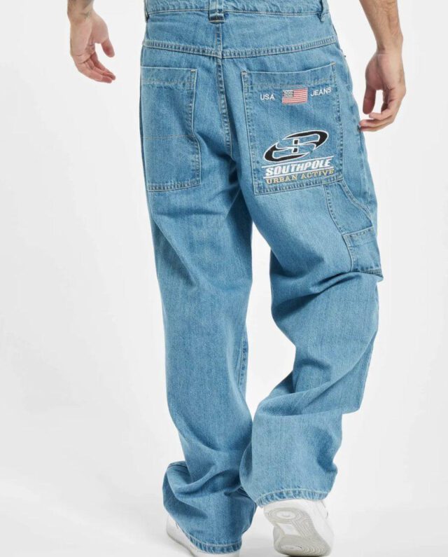 Southpole SP060 Baggy Denim Pants Retro Mid Blue - SOUTHPOLE