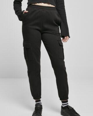 Urban Classics Ladies High Waist Cargo Sweat Pants Black TB4563 - UrbanClassics