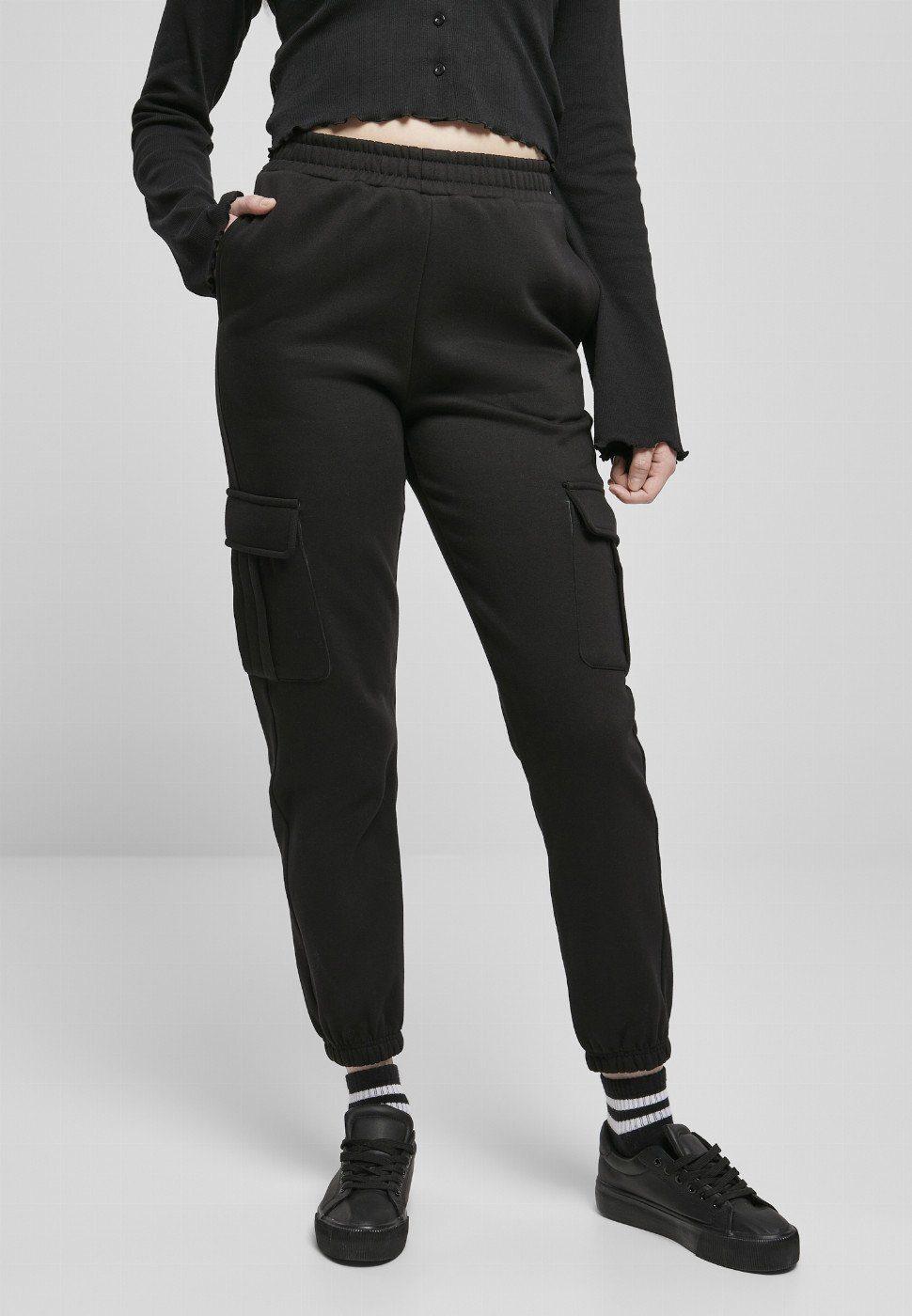 Urban Classics Ladies High Waist Cargo Sweat Pants Black TB4563 - UrbanClassics