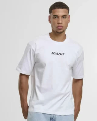 KARL KANI RETRO PATCH PRINT T-SHIRT WHITE KM253-001-2