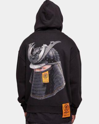 Forgotten Faces Samurai Ultra Heavy Cotton Box Hoody black FOF0026-00007 - FORGOTTEN FACES