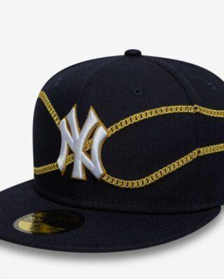 New Era New York Yankees MLB Chain Wrap Navy 59FIFTY Fitted Cap 60691169