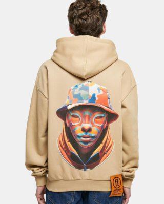 Forgotten Faces Camouflage Ultra Heavy Oversized Box Hoodie Union Beige FOF0039-03738 - FORGOTTEN FACES