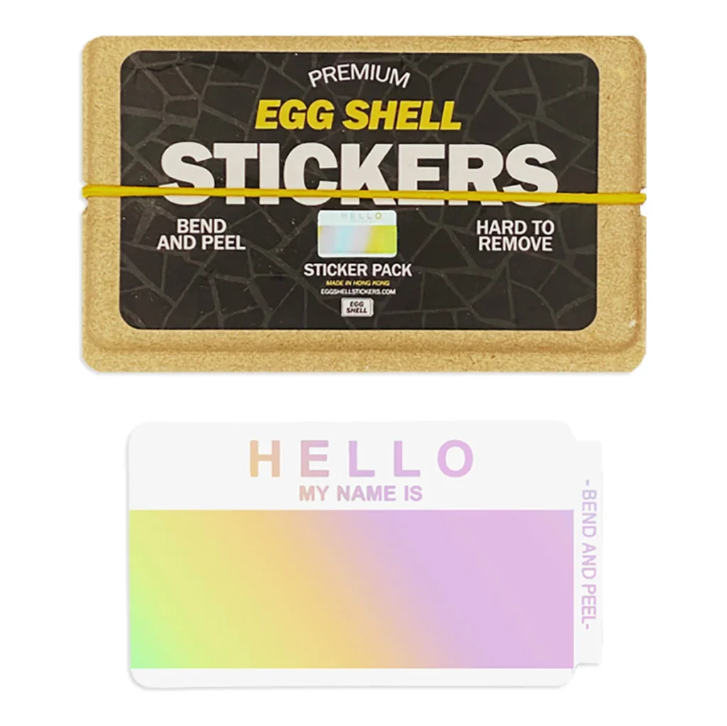 Egg Shell Stickers Hello Hologram 50 pcs 10 × 6 cm