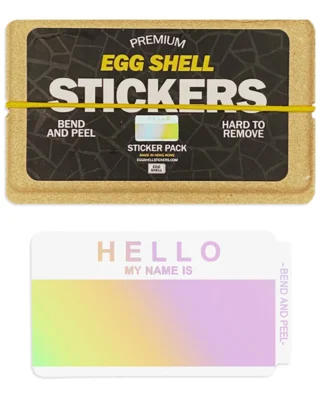 Egg Shell Stickers Hello Hologram 50 pcs 10 × 6 cm