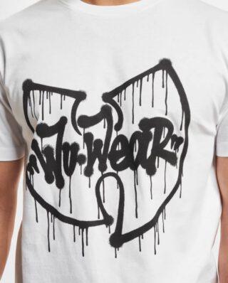 WU WEAR DRIPPING LOGO TEE WU054 WHITE - Wu Wear