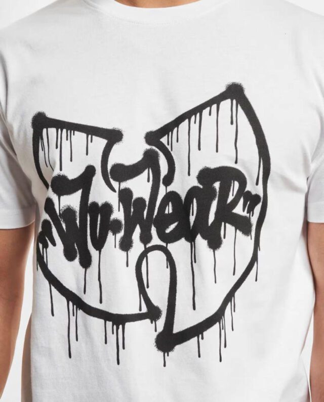 WU WEAR DRIPPING LOGO TEE WU054 WHITE - Wu Wear