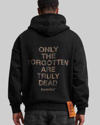Forgotten Faces Sands Of Time Ultra Heavy Cotton Box Oversized Hoodie Black FOF0102-00007 - FORGOTTEN FACES