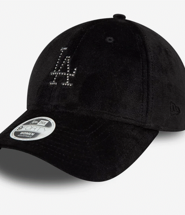 New Era LA Dodgers Womens Diamante Black 9FORTY Adjustable Cap 60595351