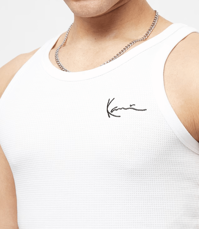 Karl Kani Chest Signature Essential Waffle Tanktop White KM-TK021-002-01 - KARL KANI