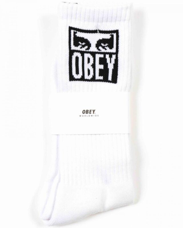 OBEY EYES ICON WHITE 100260141 SOCKS ONE SIZE - Obey