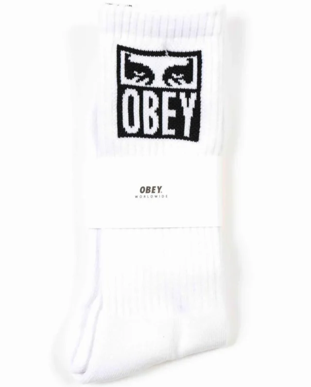OBEY EYES ICON WHITE 100260141 SOCKS ONE SIZE - Obey