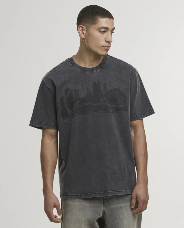 KARL KANI SIGNATURE SKYLINE WASHED BOXY T-SHIRT KM261-003-1