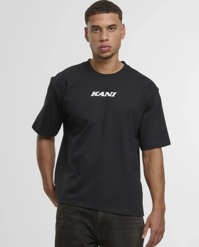 KARL KANI RETRO PATCH PRINT T-SHIRT BLACK KM253-001-1