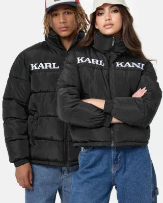 Karl Kani Retro Essential Puffer Jacket Black KM-JK012-001-01 - KARL KANI