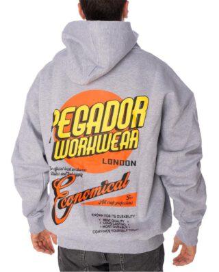 PEGADOR DOCKS OVERSIZED HOODIE GREY MELANGE PG-2720-378-M-GR - PEGADOR