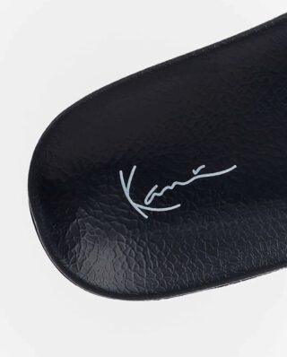 KARL KANI SIGNATURE ZEBRA AOP POOL SLIDES BLACK / WHITE - KARL KANI