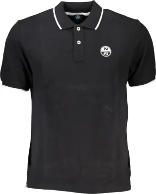 NORTH SAILS BLACK SHORT SLEEVED POLO SHIRT BLACK 902830000_NE0999 - North Sails
