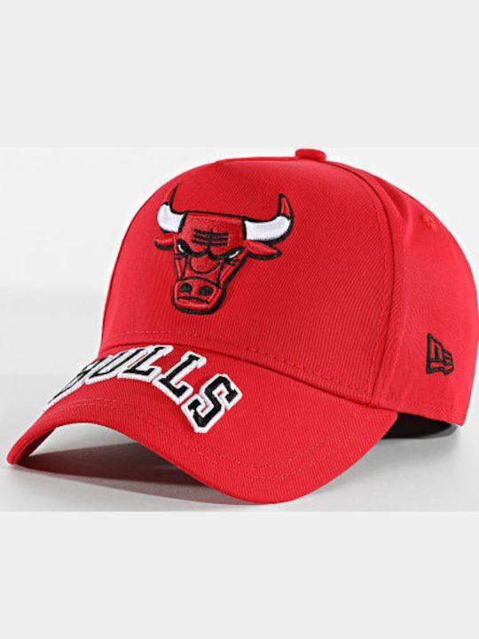 New Era Eframe Visor Hit Chicago Bulls Cap Red 60691066