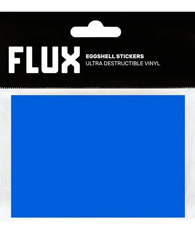 FLUX EGGSHELL STICKERS 50 PCS 7.4 x 10.5 CM CYAN - FLUX