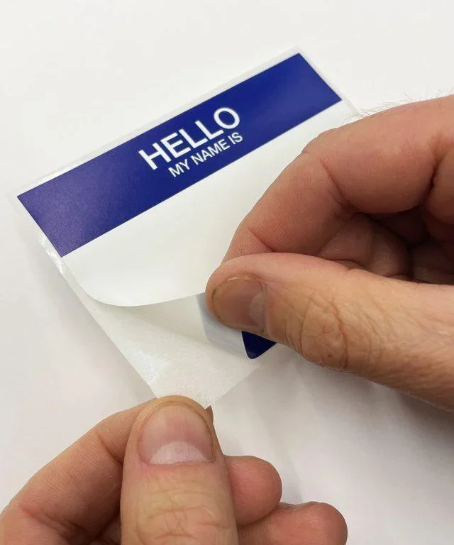 FLUX EGGSHELL STICKERS 50 PCS HELLO MY NAME IS BLUE 7.4 x 10.5 CM - FLUX