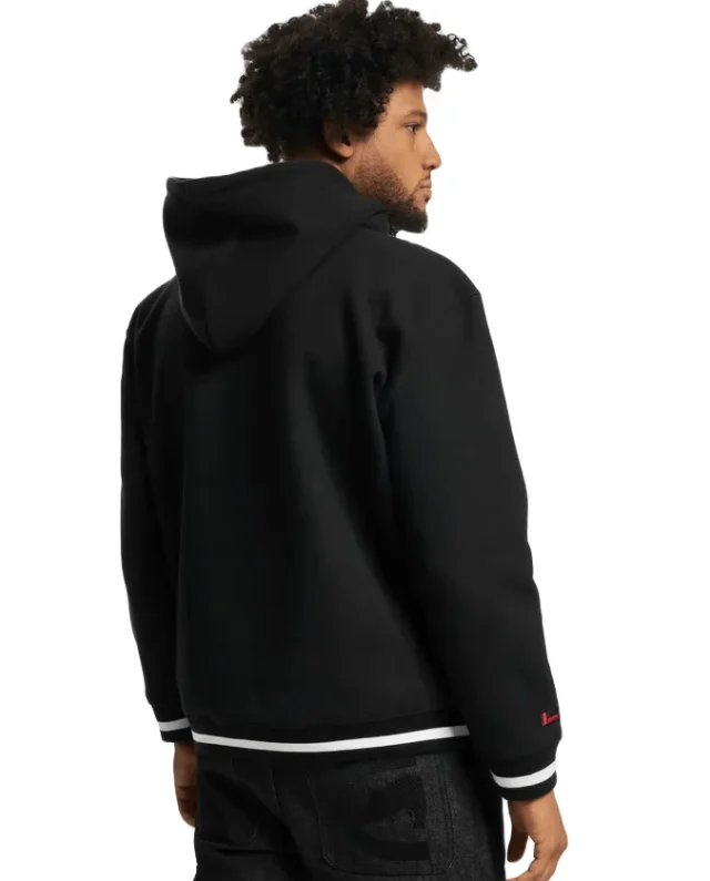 FUBU VARSITY HEAVY HOODIE BLACK/WHITE FM223-004-3 - FUBU