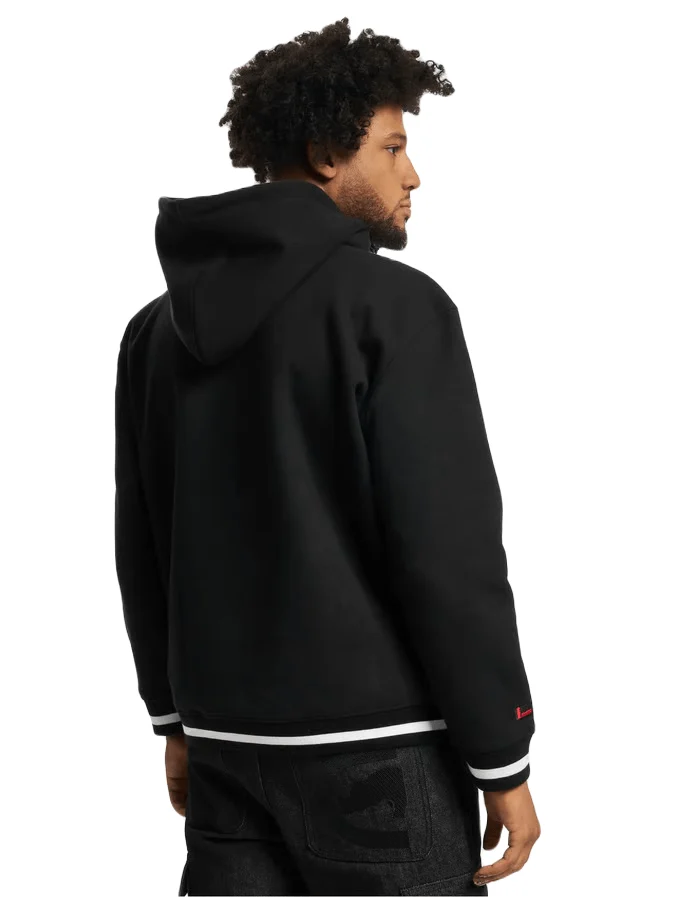 FUBU VARSITY HEAVY HOODIE BLACK/WHITE FM223-004-3 - Image 2