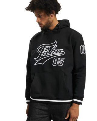 FUBU VARSITY HEAVY HOODIE BLACK/WHITE FM223-004-3