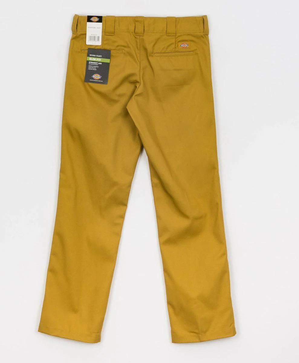 DICKIES 873 SLIM STRAIGHT WORK CHINO PANT DK0WP873B841 BRONZE MIST - Image 2