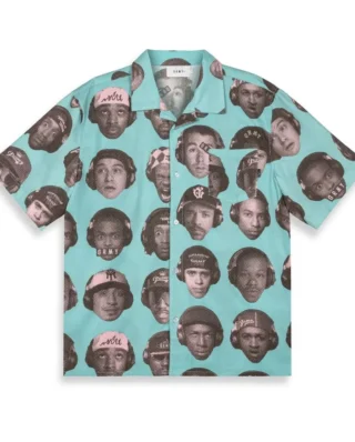 Grimey The Midnite Button Up Shirt Light Blue GHS746-BLU