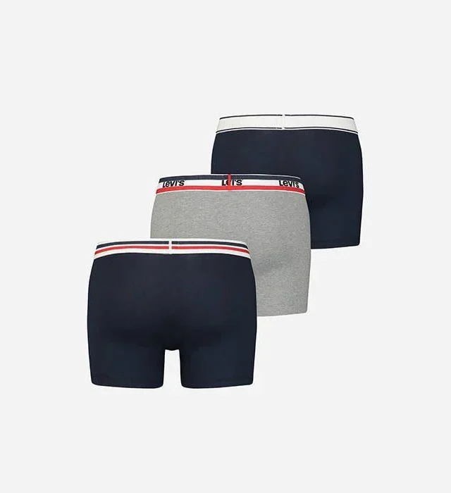 LEVI’S BOXERS GIFTBOX 3-PACK 37149-0757 NAVY /MID GREY MELANGE - LEVI'S