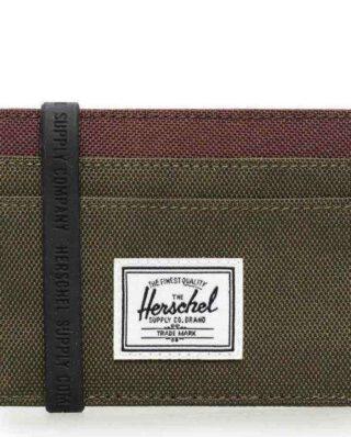 HERSCHEL SUPPLY CHARLIE CARDHOLDER IVY GREEN/CHICORY COFFEE 30065-04488-OS 3.00"(H) x 4.00"(W), 0.0L