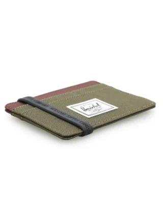 HERSCHEL SUPPLY CHARLIE CARDHOLDER IVY GREEN/CHICORY COFFEE 30065-04488-OS 3.00″(H) x 4.00″(W), 0.0L - HERSCHEL
