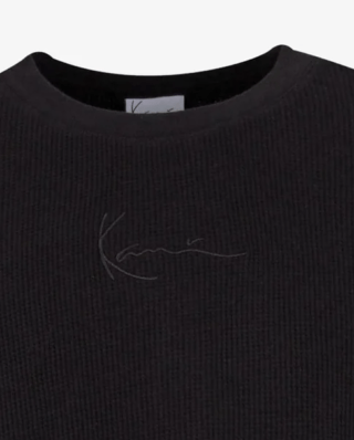 KARL KANI SIGNATURE WAFFLE T-SHIRT BLACK KM261-019-1 - KARL KANI
