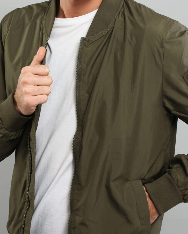URBAN CLASSICS LIGHT BOMBER JACKET DARK OLIVE - UrbanClassics