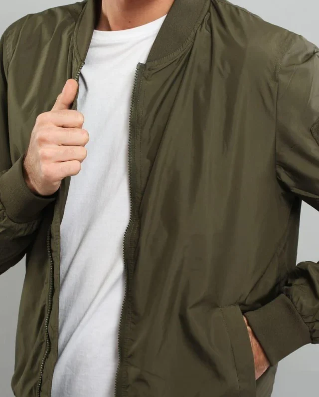 URBAN CLASSICS LIGHT BOMBER JACKET DARK OLIVE - UrbanClassics