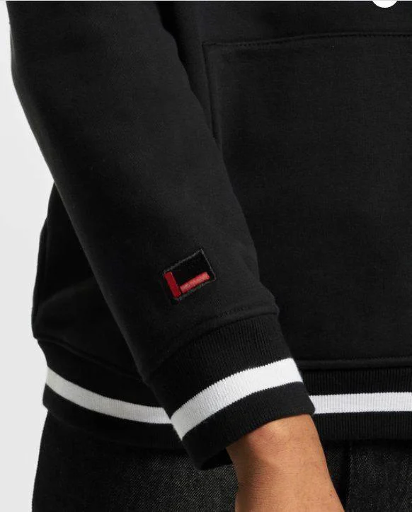 FUBU VARSITY HEAVY HOODIE BLACK/WHITE FM223-004-3 - Image 7