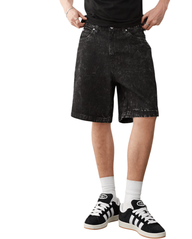 Santa Cruz Big Shorts Black Acid Wash SCA-SHR-5437