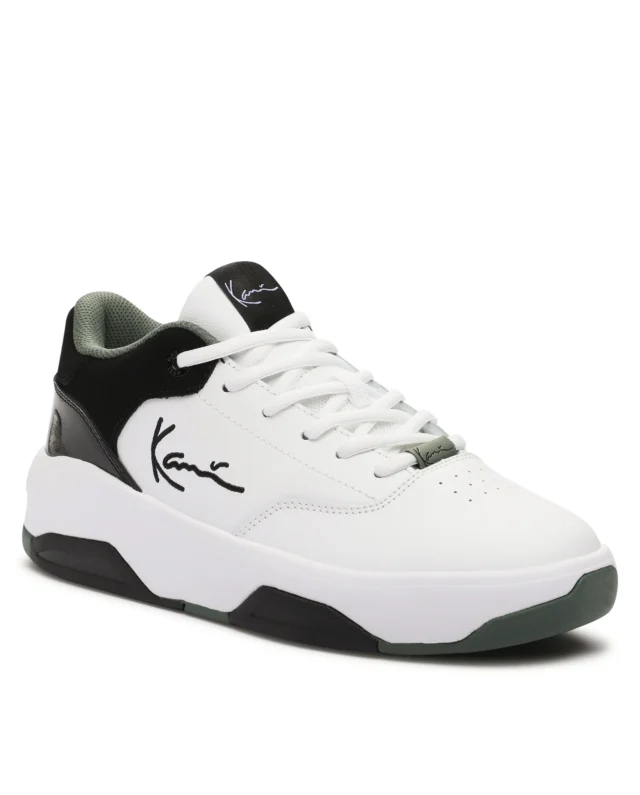 KARL KANI SHOES HANDLES WHITE-BLACK-OLIVE KKFWM000296 - KARL KANI