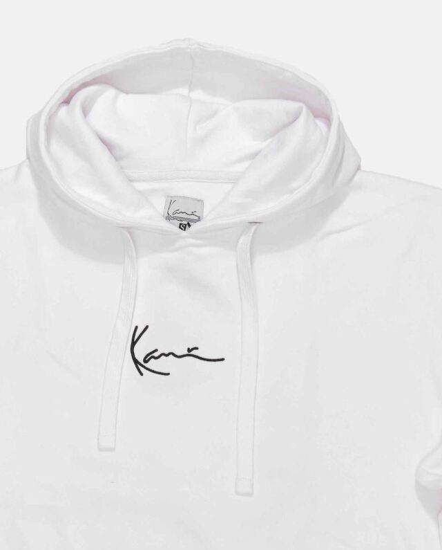  KARL KANI SMALL SIGNATURE HOODIE WHITE KKMQ12005WHT - KARL KANI