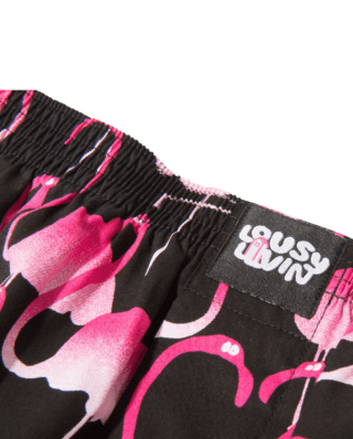 LOUSY LIVIN BOXERSHORTS FLAMINGOS BLACK - Lousy Livin