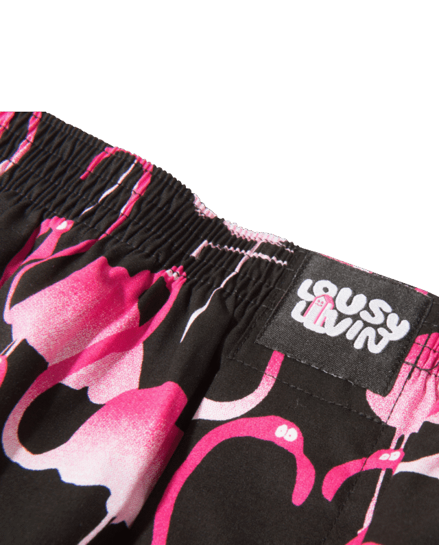 LOUSY LIVIN BOXERSHORTS FLAMINGOS BLACK - Lousy Livin