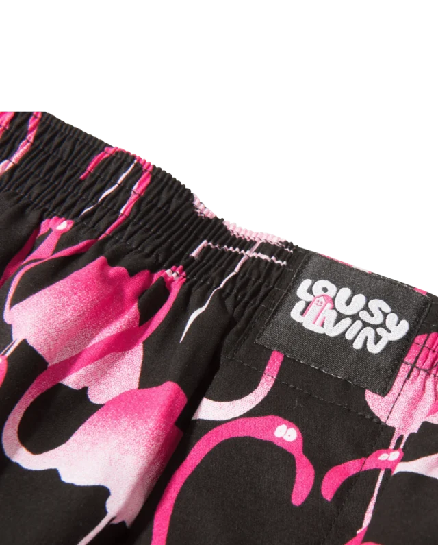 LOUSY LIVIN BOXERSHORTS FLAMINGOS BLACK - Lousy Livin