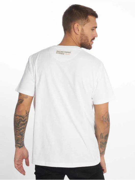 MONTANA T-SHIRT TYPO+LOGO WHITE - Montana