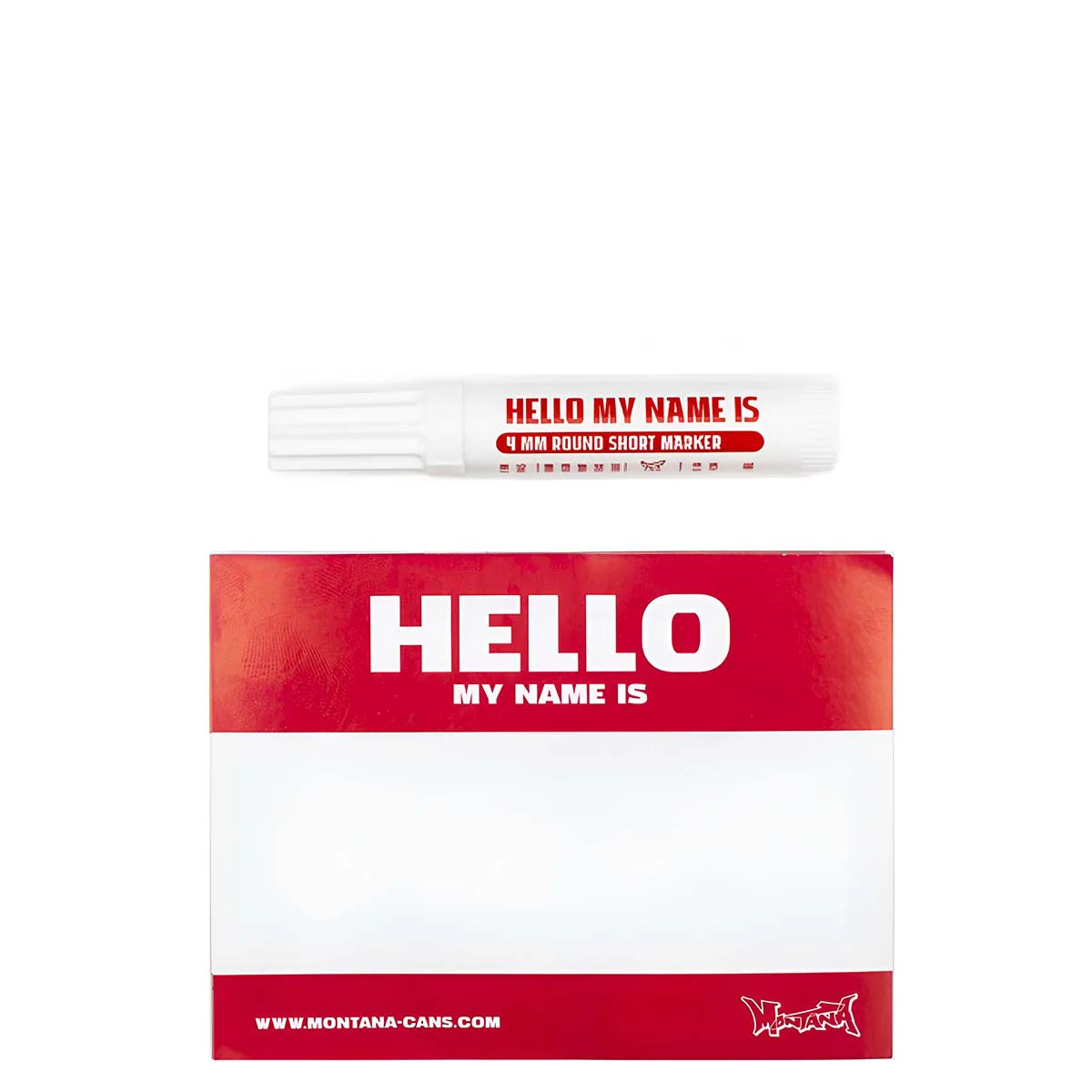 MONTANA “Hello My Name Is” Stickers Red - Image 2