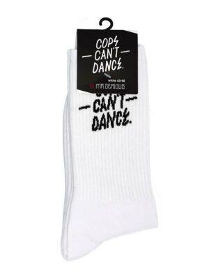 Mr Serious Cops Can't Dance Socks - White SIze EU 43-46