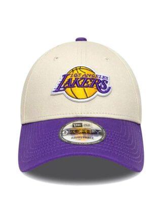 new-era-cap-colour-block-9forty-loslak-stnotc-60691266-2 New Era LA Lakers NBA Colour Block Cream 9FORTY Adjustable Cap 60691266 - NEW ERA
