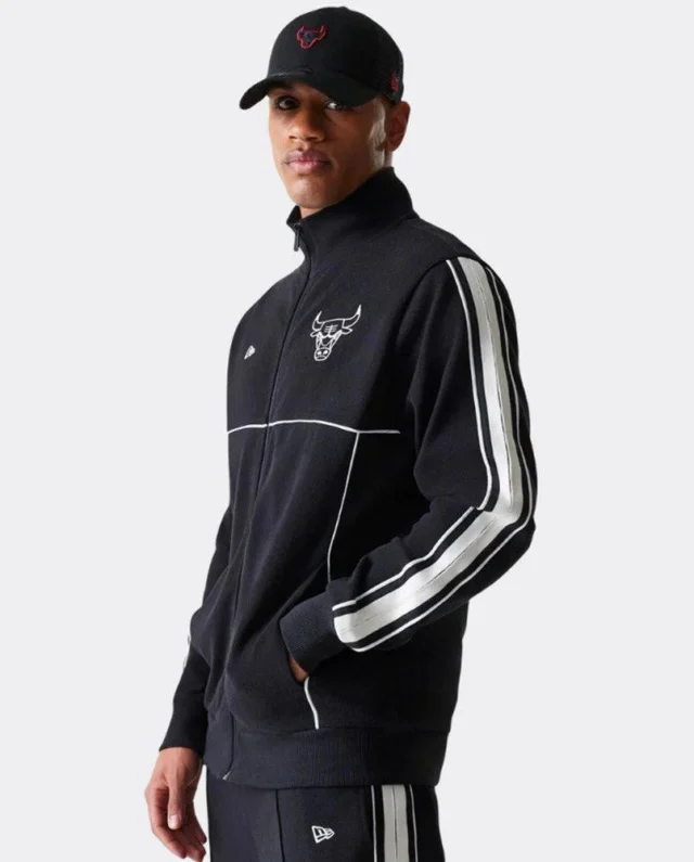 New Era Chicago Bulls NBA Outline Black Track Jacket 60684341
