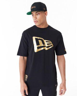 New Era Flag Black Oversized T-Shirt Black 60435390
