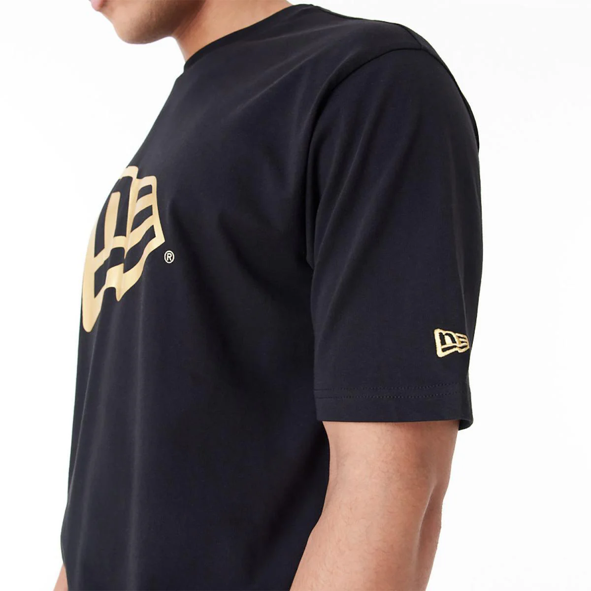 New Era Flag Black Oversized T-Shirt Black 60435390 - Image 2